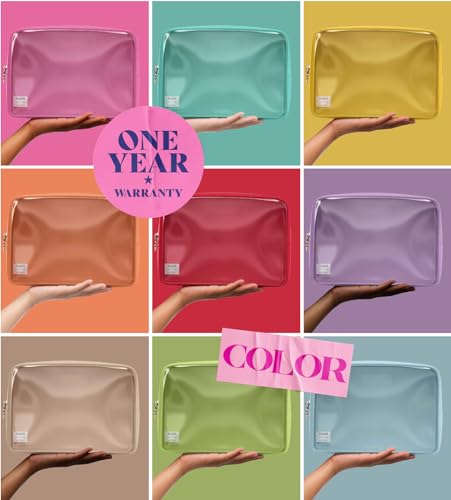 Embla Clear Cosmetic Bag Makeup Case, Clear Zipper Make Up Pouch and Toiletry Travel Tote, Cute Skincare Pouches for Women Girls, Preppy Purse Cosmetic Organizer, Large Makeup Bags, Black | Large Black Clear Nylon/PVC Cosmetic Bag with Zipper, Waterproof