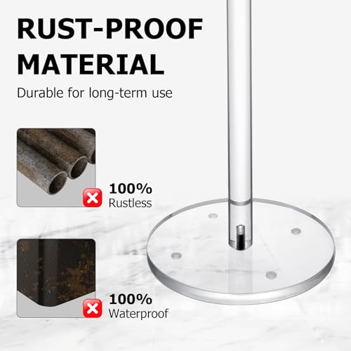 MyGift Freestanding Toilet Paper Holder Stand - Bathroom Toilet Paper Storage with Floor Standing Roll Dispenser - color: Clear