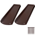 plusgutter Rain Gutter Downspout Splash Block, Gutter Downspout Extensions for Water Drainage, 24" Gutter Splash Guards Downspout Extender, Fixable Down spout Drain Trays with PE Nails(2 Pack, Brown) - color: Brown