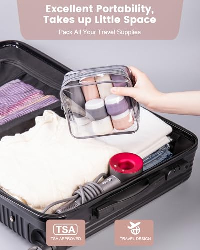 Mrsdry Travel Bottles for Toiletries 8 Pack, Travel Size Toiletries, Tsa Approved Travel Size Containers 3oz, with Travel Essentials Clear Bag, Leak Proof Silicone Squeezable Creams Jars - color: Red Rock, size: 3oz bottle 1oz jar