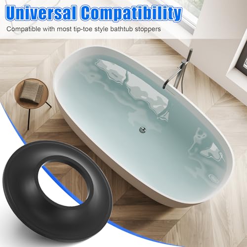Dreyoo 5 Pack Tub Stopper Gasket for Tub Drain Assemblies, Replaces Stopper Bathtub Drain Gasket, for Tip Toe Style Bathtub Stoppers (2-1/16 in. x 1 in. x 1/4 in), Easy Installation
