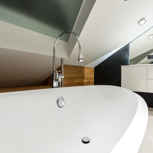 Tip-Toe Bathtub Drain Stopper with ABS Plastic Bushing, Fits in 1-1/2 Inch or 1-3/8 Inch Inner, Easy to Install, Plated Chrome - color: Plated Chrome