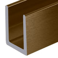 Brixwell SDCD38BBRZ-CCP4 Brushed Bronze 3/8" Fixed Panel Shower Door Deep U-Channel - 4 inch Sample - color: Brushed Bronze, size: 4 Inch - Sample