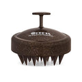 HEETA Scalp Massager Hair Growth, Soft Silicone Scalp Scrubber Shampoo Brush for Exfoliation, Dandruff Removal & Head Massage Stress Relax, Wet & Dry Use for Thick, Thin Hair Care, Dark Brown - color: Dark Brown