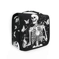 MNSRUU Hanging Toiletry Bag Gothic Skull and Butterflies Travel Makeup bag for Toiletries Portable Travel Toiletry Organizer Cosmetic Bags with Hanging Hook - color: Skull A10819