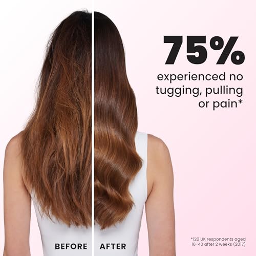 Tangle Teezer Ultimate Detangler Brush, Straight to Wavy, Millennial Pink | Patented two-tier, regular-flex teeth reduce breakage & split ends on wet or dry hair; Shower-friendly hairbrush for all ages - color: Millennial Pink