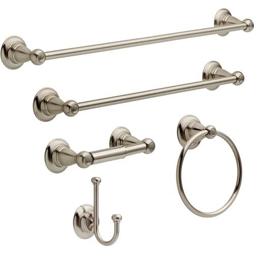 Delta Faucet Porter 18 inch Towel Bar, SpotShield Brushed Nickel , Bathroom Accessories, PTR18-BN - style: 18 inch Towel Bar