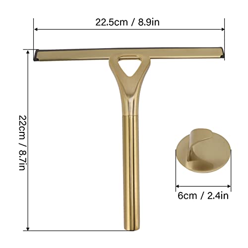 Stainless Steel Window Squeegee, Multi-Purpose Shower Squeegee | Streak-Free Cleaning Tool for Bathroom Mirrors, Shower Doors, Car Windows, Tile, and Marble