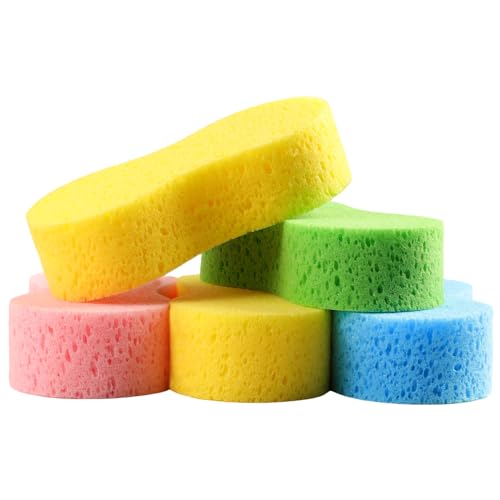 Temede Large Car Wash Sponges, Extra Thick Foam Sponges, 5-Pack | 9.1" x 4.3" x 2.4", Extra Thick, Multi-Purpose Cleaning, Kitchen, Bathroom, Household