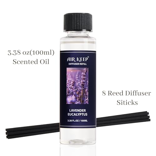 Airkeep Reed Diffuser Oil Refill/Clean Linen/3.38 oz/1 Pack/Air Freshener & Aromatherapy Essential Oil Blend for Home Fragrance – Scented Refill Oil for Bathroom, Bedroom & Home Decor - size: Refill/3.38Ounce/1pack