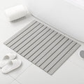 KEYCHAD Large Stone Bath Mat, 31"x 23.5" Non-Slip Diatomaceous Earth Bath Mat, Ultra-Absorbent Quick-Drying Stone Drying Mat for Kitchen Bathroom Pet Bowl, Rollable & Foldable Stone Bath Mat, Gray XL - color: Folding Xl-gray