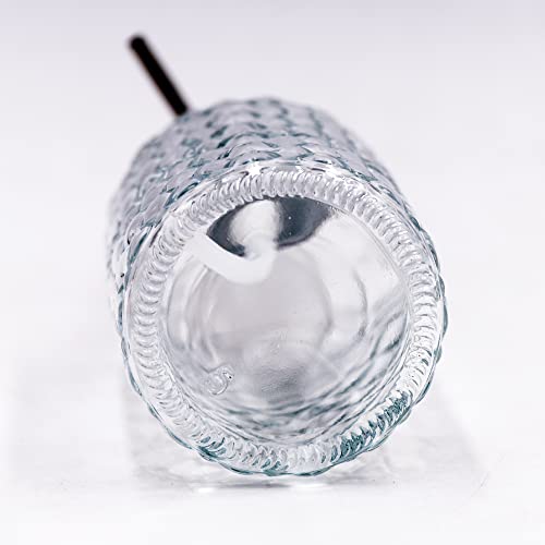 16 oz Diamond Pattern Glass Soap Dispenser, Kitchen and Bathroom Refillable Soap Dispenser with Rust Resistant Stainless Steel Pump for Hand Soap, Lotion Glass Liquid Dispenser (Clear) - color: Clear