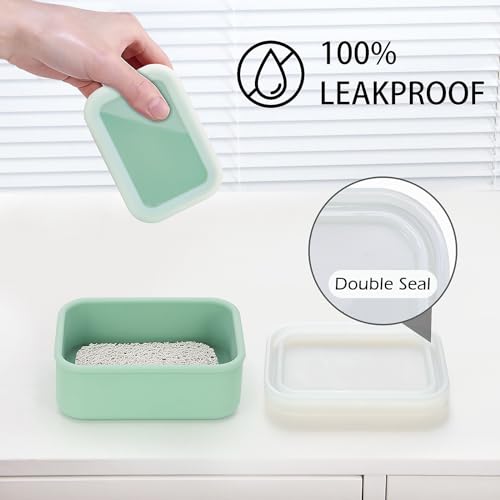 AIDIMMING Leak Proof Silicone Travel Soap Case with Clear Lid & Drain Pad, Compact Bar Soap Container, Shatterproof Portable Soap Holder for Bar Soap, for Travel Gym Outdoors Camping (Clear&Green) - color: Clear&green