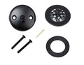 Artiwell Trip Lever Tub Trim Kit Set With Trip Lever Overflow Face Plate, Trip Lever Bathtub Drain with Strainer, Overflow and Matching Screws (MATT BLACK) - color: MATT BLACK