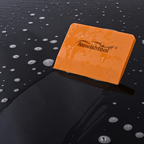 NEWISHTOOL Soft Silicone Small Squeegee for Vinyl, 2 PCS PPF Tools Window Tinting V-Blade Scraper for Window Film Application, Car Paint Protective Film Installation & Water Removal - color: Orange