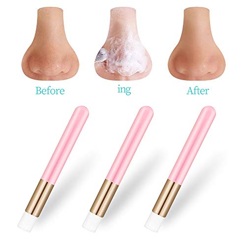 10 Pcs Cute Pink Lash Cleanser Brushes Lash Shampoo Brushes for Eyelash Extensions Cosmetic Brushes Peel Off Blackhead Brush Remover Tool Nose Cleaning Washing Brush - color: PINK