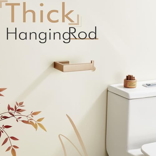 KOKOSIRI Toilet Paper Holder Wall Mount Tissue Paper Dispenser for Kitchen Bathroom Washroom Toilet Roll Holder Champagne Bronze Stainless Steel B2009CPG - color: Champagne Bronze