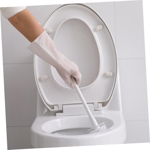 HANABASS Household Waterproof Cleaning Gloves 4-pair Set, White Latex Plastic Steel Material, Size L, Anti-slip Kitchen and Toilet Gloves for Home Cleaning and Dishwashing Tasks