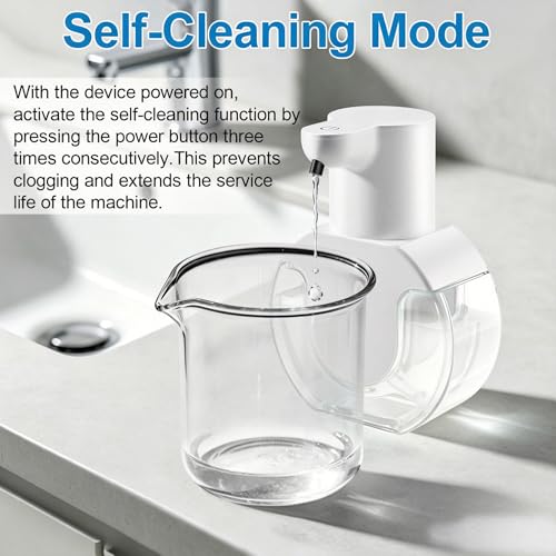 VZZNN 2 Pack Automatic Foaming Soap Dispenser 14.2oz/420ML Touchless Automatic Foaming Soap Dispenser,Rechargeabled Wall Mounted Smart Pump for Bathroom Kitchen - color: White, style: 2 Pack Foam