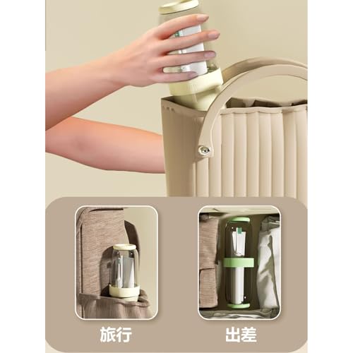 Breathable Toothbrush Travel Case, 2 in 1 Portable Travel Toothbrush Holder and Mouthwash Cup, Large Capacity Toothbrush Cup with Lid for School, Camping, Business Trip, Bathroom, Cruise (Beige) - color: Beige