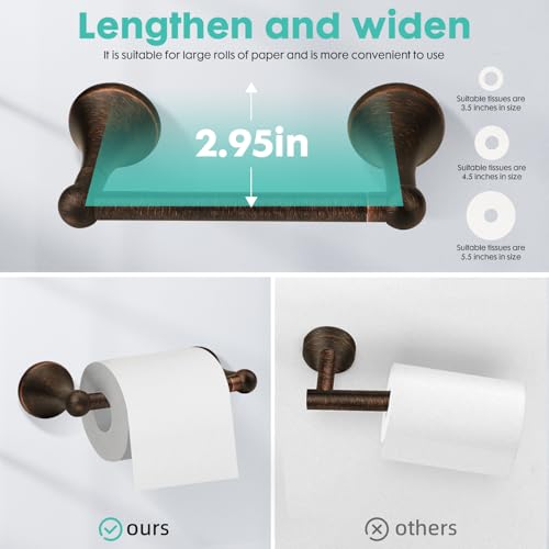 Antique 4 Piece Bathroom Hardware Accessories Set Oil Rubbed Bronze,24 Inch Towel Bar Set with Double Post Pivoting Toilet Paper Holder,Towel Rack Set Vintage,Bathroom Towel Holder Set Bronze - color: Oil Rubbed Bronze