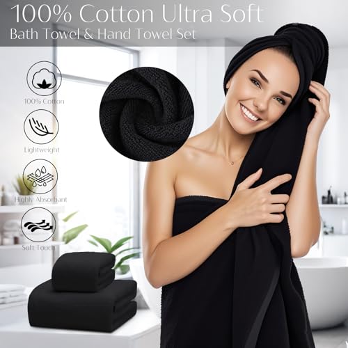32PCS Black Bathroom Accessories Bathroom Set,Black Shower Curtain, Bath Towel Set,Hand Towel,Toilet Brush,Trash Can & 3PCS Soap Dispensera - size: Bath Set + Shower Curtain + Towel Set, style: Black