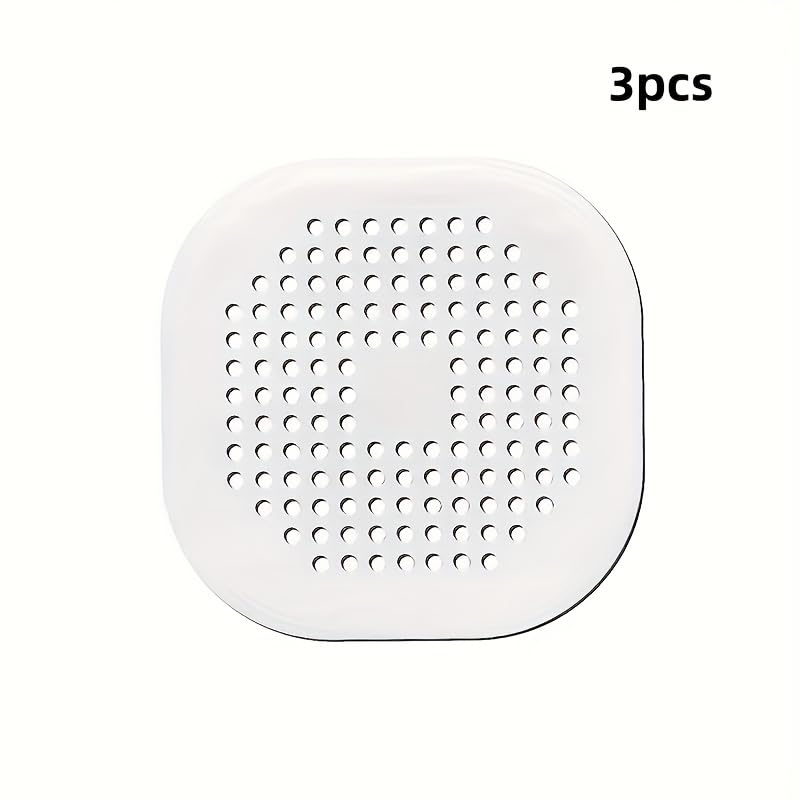 3Pack Silicone Drain Strainer Hair Catcher Bathroom Home Daily Use