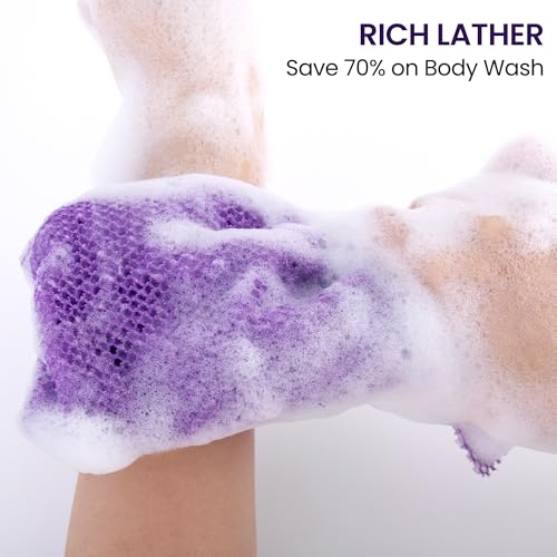 African Bath Sponge African Net Long Net Bath Sponge Exfoliating Shower Body Scrubber Back Scrubber Skin Smoother,Great for Daily Use,6 Colors - color: Black,blue,coffee,purple,yellow,pink