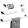 Bathroom Hardware Set 4-Piece, Angle Simple SUS304 Stainless Steel Bath Accessory Kit, Bathroom Fixture Set with Robe Hook, Toilet Paper Holder, Towel Holder and Towel Bar Polished Chrome - color: Polished Chrome