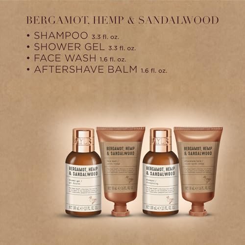 Baylis & Harding The Fuzzy Duck Bergamot, Hemp & Sandalwood Men's Luxury Toiletry Bag Gift Set - Vegan Friendly (Pack of 3) - size: 1 Count (Pack of 3)