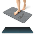 ArtyCozy Large Stone Bath Mat with Non-Slip Rubber Back, 23.6" × 15.7", Super Absorbent Diatomaceous Earth Mat for Bathroom, Quick Drying Shower Rugs for Bathtub, Easy to Clean, Dark Grey - size: 23.6" x 15.7" (Rectangular)