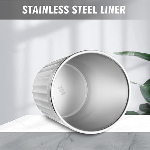 Toothbrush Holder for Bathroom-12oz Unbreakable Stainless Steel Bathroom Cup,Easy to Clean Toothbrush Cup, Reusable Bathroom Tumbler Cups for Home/School/Office(3" x 4.5") (Gray) - color: Gray