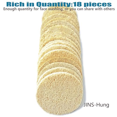 18 Pack Natural Loofah Sponge Exfoliating Face Pads - Facial Body Scrubbers Pad - When Bath Shower and Spa - Loofa Sponges Scrub - Bulk Loofahs Scrubber - Cleansing Skin for Women and Men - size: 1 Count (Pack of 18)