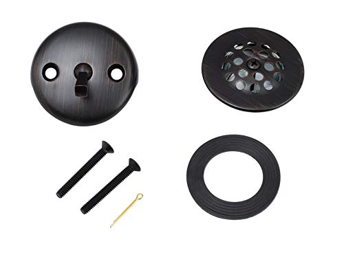 Artiwell Trip Lever Tub Trim Kit Set With Trip Lever Overflow Face Plate, Trip Lever Bathtub Drain with Strainer, Overflow and Matching Screws (OIL RUBBED BRONZE) - color: Oil Rubbed Bronze