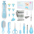 Baby Healthcare and Grooming Kit, 24 in 1 Baby Electric Nail Trimmer Set Newborn Nursery Health Care Set for Newborn Infant Toddlers Baby Boys Girls Kids Haircut Tools (0-3 Years+) (Blue) - color: Blue