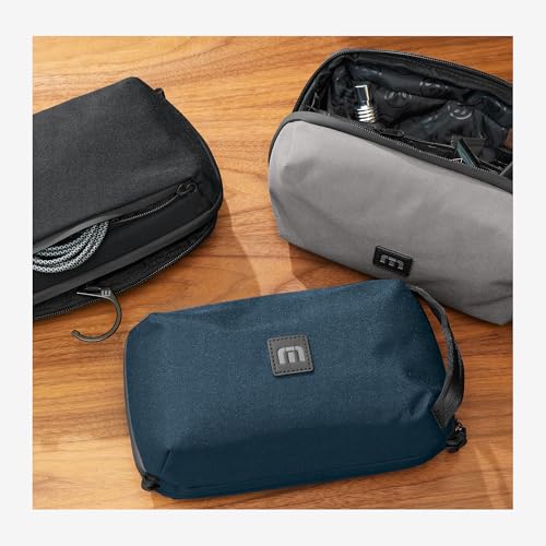 TravisMathew Approach Water-Resistant Travel Toiletry Bag with Hook, Shadow Grey - color: Shadow Grey