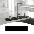 Customizable Kitchen Sink Faucet Mat: 24" Lx5.5 W Absorbent Splash Guard | Non-slip Fabric Rubber Mat, Cut to Fit Oval Rectangle Square Faucet & 2,3,4 Holes Irregular Sink with Soap Dispenser Air Gap - size: 24"Lx5.5"W -1PC