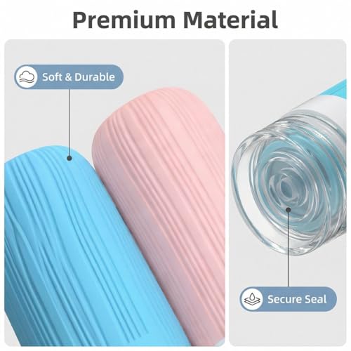 Vitog 16 Pack Travel Bottles Set, TSA Approved Silicone Toiletry Containers for Shampoo & Conditioner, Leak Proof Refillable Traveling Size Liquid Containers, Travel Essentials Toiletry Bottles - color: multicolor
