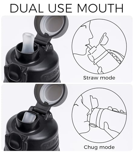 TakeToday Collapsible Water Bottles 21oz (600mL), Foldable Platinum Silicone Travel Water Bottle with Straw & Carry Strap, Leak-Resistant Screw Lid, Wide Mouth, BPA-Free for Hiking, Camping, Travel - color: Black