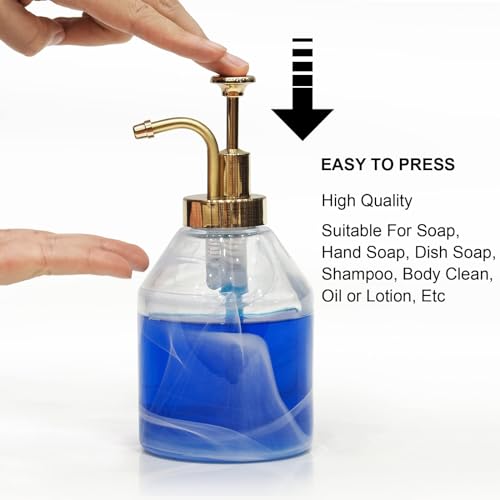 Soap and Lotion Dispenser Pumps Replacement Head Made of ABS Material, 33mm (1.3inch) Golden Gloss Smooth Action Pump, Rust Proof & Leak Proof for Coffee Syrup Pump,for Bottles DIY (Gold) - color: Brushed Gold