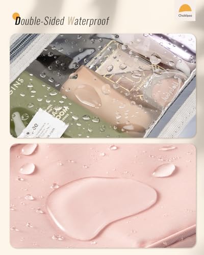 Travel Hanging Toiletry Bag for Women - Waterproof Cosmetic Organizer with Clear Window, Lightweight Bathroom Bags for Essentials, Makeup, Shampoo, Toiletries Pink, Medium - color: Pink, size: M (10.8x6.9x3.5inch)
