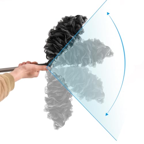 EASACE Back Scrubber for Shower Loofah with Long Handle, Adjustable Head with 1 Replacement Soft Loofa,Scrubber Sponge and Brush for Body,23″Loofah on a Stick for Men Women Bathing Accessories