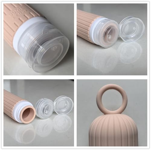 Refillable Bottles Leak Proof Camping Travel Containers with Shower Lanyard,3oz TSA Approved Squeezable Silicone Travel Tube Set for Gym Shampoo Lotion Soap - color: Color 2