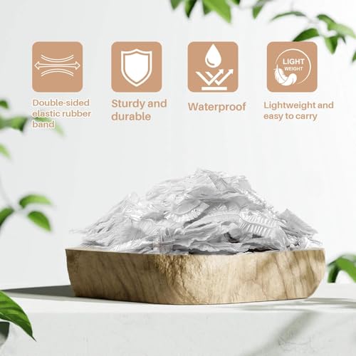 MAQIHAN 135 Disposable Shower Caps Unisex - Large Plastic Hair Caps for Deep Conditioning Shower Cap Reusable Waterproof for Women Men Hair Treatment Bath Cap for Long Hair Travel Essentials