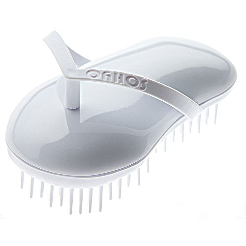 B122 Shower Head Brush/Exfoliator Shampoo Brush/Head Massager Scalp Stress Relax Shower Brush/Scalp Scrub Hair Brush Massager/Hair Massager for Hair Growth/Scalp Dandruff Brush Small Hair Brush - color: Cotton