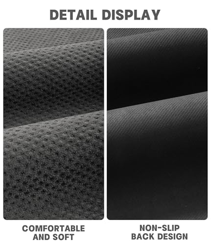 YIHOUSE Bathroom Rug Sets 2 Piece, Ultra Thin Quick Dry Bath Mat, Absorbent Bath Mat for Bathroom Non Slip Machine Washable Bath Rug (Dark Grey) - color: Dark Grey, size: 2 Pieces (U-Shape)