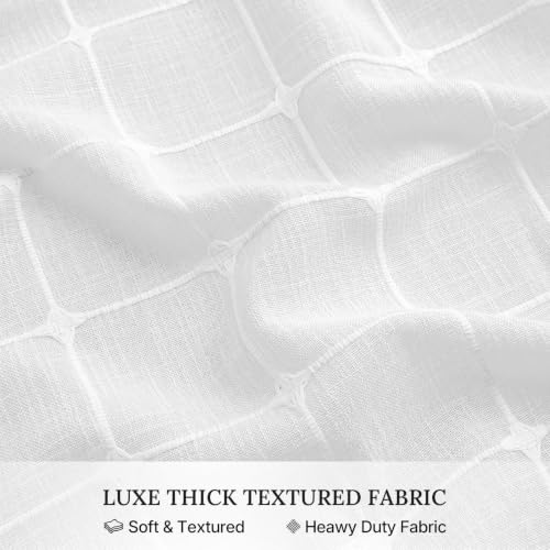 Farmhouse Shower Curtain with Snap-in Liner,No Hooks Needed,Boho Fabric Shower Curtains with Tassels for Rustic Neutral Bathroom Decor,with Magnets,Water Repellent&Machine Washable,White,71x74Inch - color: White, size: 71"W x 74"L (Pack of 1)