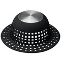 Aluvor Shower Drain Hair Catcher Bathtub Drain Cover Sink Drain Protector | Bathroom Sink & Bathtub Drain Strainer for Pop-Up & Regular Drains, Silver Black - color: Silver Black