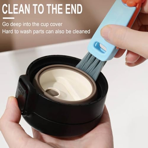3 in 1 Cup Lid Cleaning Brush, 2026 New Multifunctional Crevice Cleaner Set, Portable Silicone Brush for Baby Bottle Gaps & Tight Spaces, Home Kitchen Cleaning Tool (B-3pcs) - color: B-3pcs
