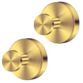 Gold Waterproof Suction Cup Hooks, 2-Pack Heavy Duty Stainless Steel No Drill Shower Hooks for Hanging Towels, Robes, Loofahs, Holder Holds Strong on Tile, Glass, Mirror, Wall, Bathroom Door - color: gold-2pcs